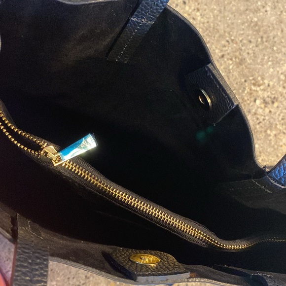 BEVINI Modena real black leather tote - Picture 5 of 6